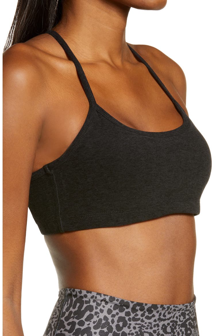 Space Dye Slim Racerback Sports Bra, Alternate, color, DARKEST NIGHT