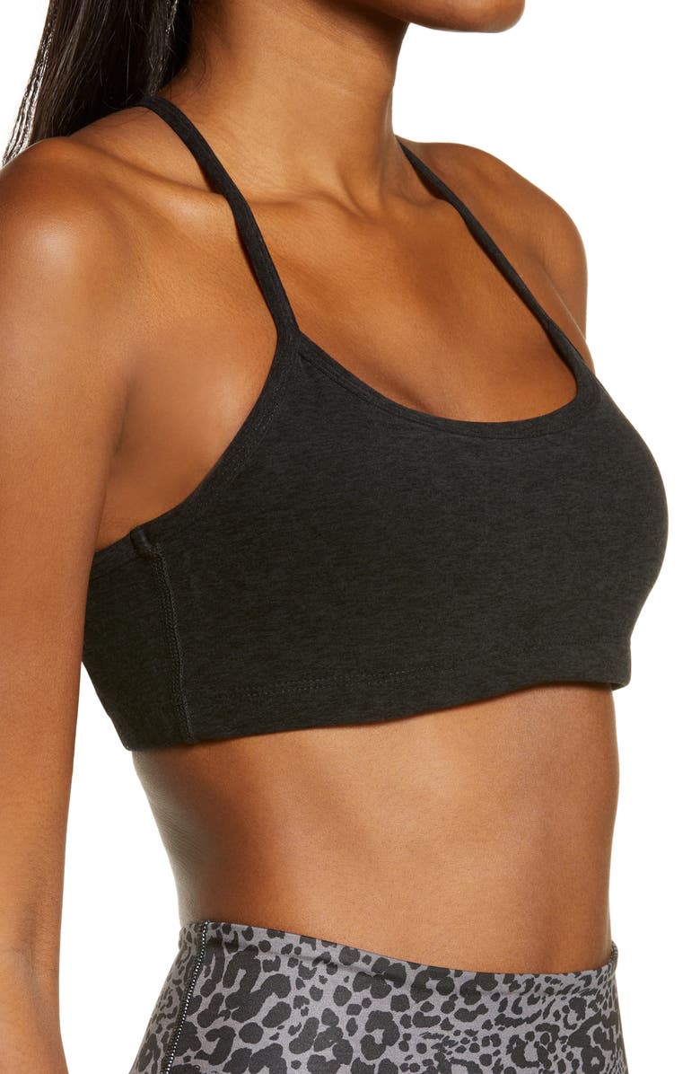 Beyond Yoga Space Dye Slim Racerback Sports Bra, Alternate, color, Darkest Night