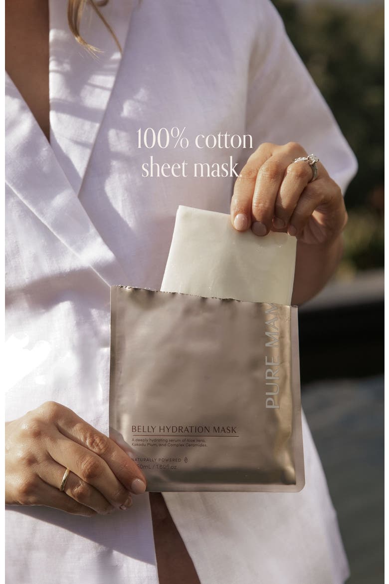 Belly Hydration Mask, Alternate, color, Transparent
