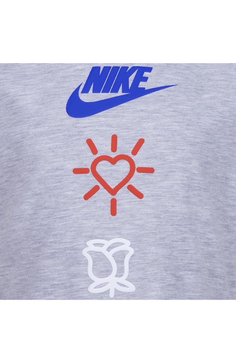 Nike Kids' Love Icon Stack Graphic T-Shirt, Alternate, color, Light Smoke Gray Heather