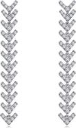 Lafonn Simulated Diamond Chevron Linear Drop Earrings