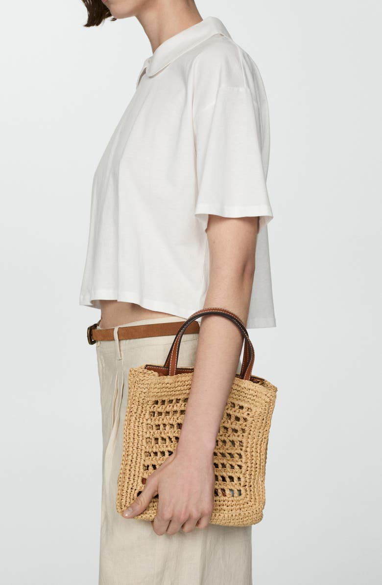 MANGO Peter Pan Collar Top, Alternate, color, 