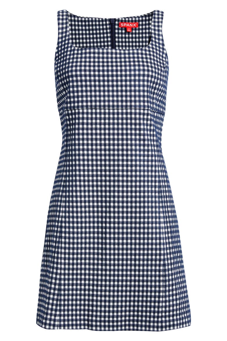 Ponte Jacquard Square Neck Mini Dress, Alternate, color, GING MIN TW PTN