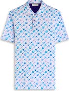 Bugatchi Hendrix Geo Print Pima Cotton Polo