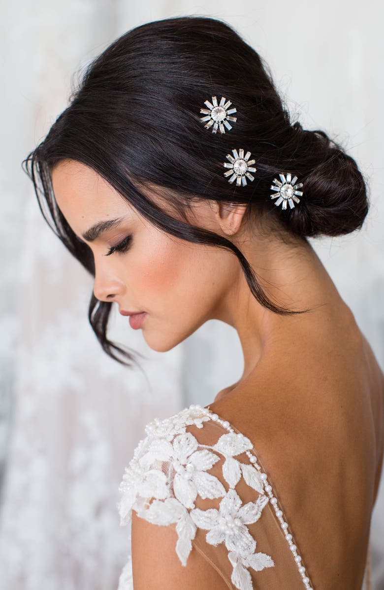 Brides & Hairpins Anais Set of 3 Combs, Alternate, color, Silver