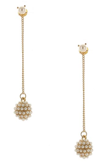 Olivia Welles Laelia Faux Pearl Cluster Drop Earrings