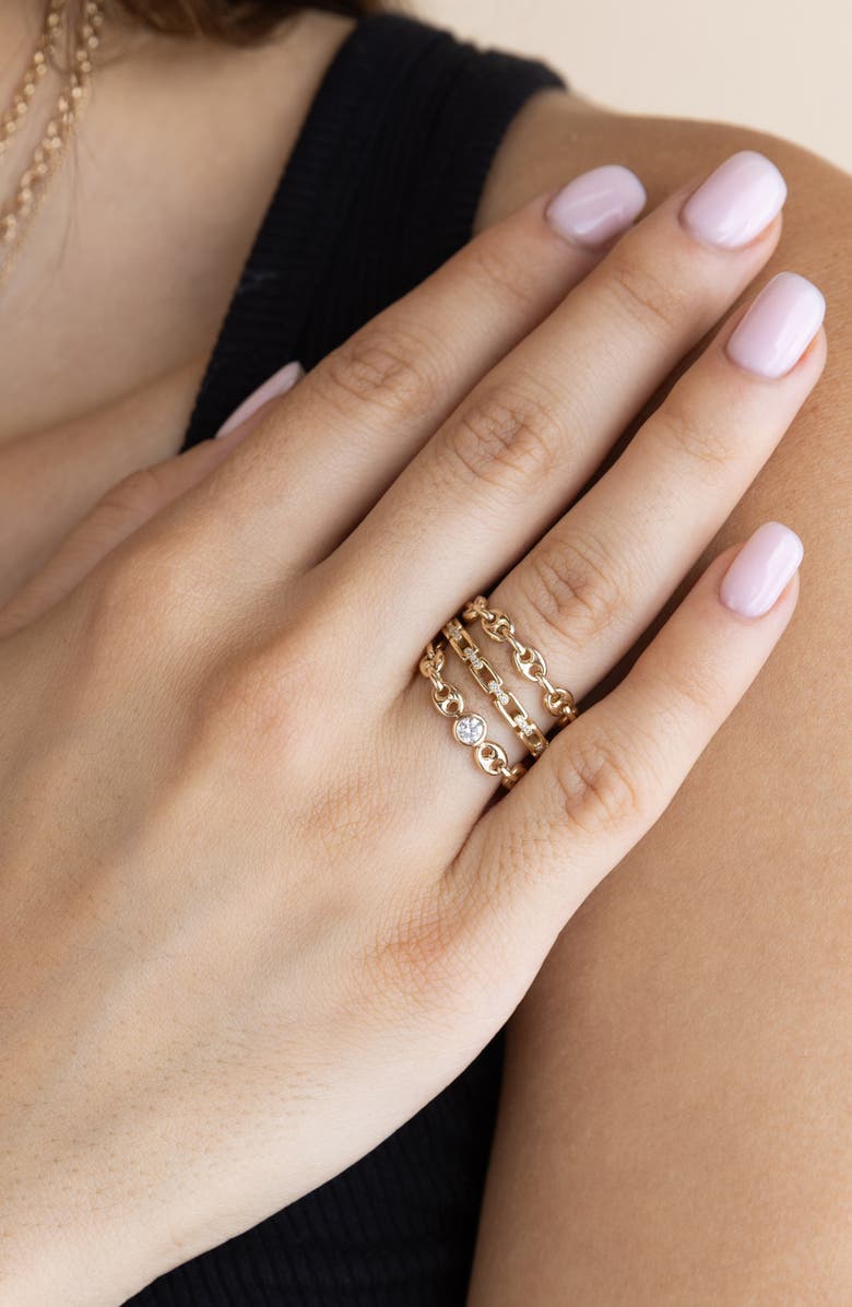 Zoë Chicco Small Mariner Chain Ring, Alternate, color, 14K Yellow Gold