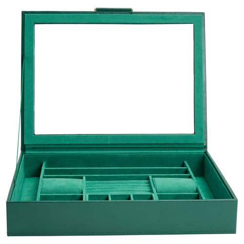 Wolf Sophia Jewelry Box With Window In Green