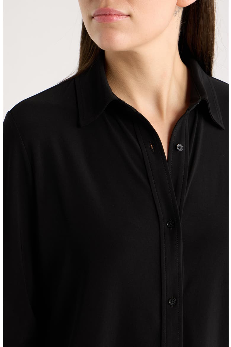 Slim Fit Long Sleeve Knit Shirt, Alternate, color, ANNE BLACK