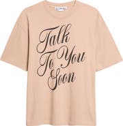 Acne Studios Exford U Talk To You Soon Cotton & Hemp Graphic T-Shirt