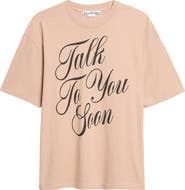 Acne Studios Exford U Talk To You Soon Cotton & Hemp Graphic T-Shirt