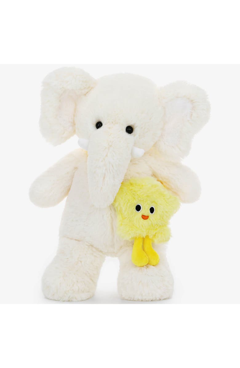 McHugs 7 Inch Elephant Ted Weighted Stuffed Animal, Alternate, color, White