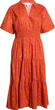 SUGARLIPS Debary Floral Print Tiered Maxi Dress