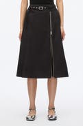 3.1 Phillip Lim Belted Utility Cotton Blend Midi Skirt