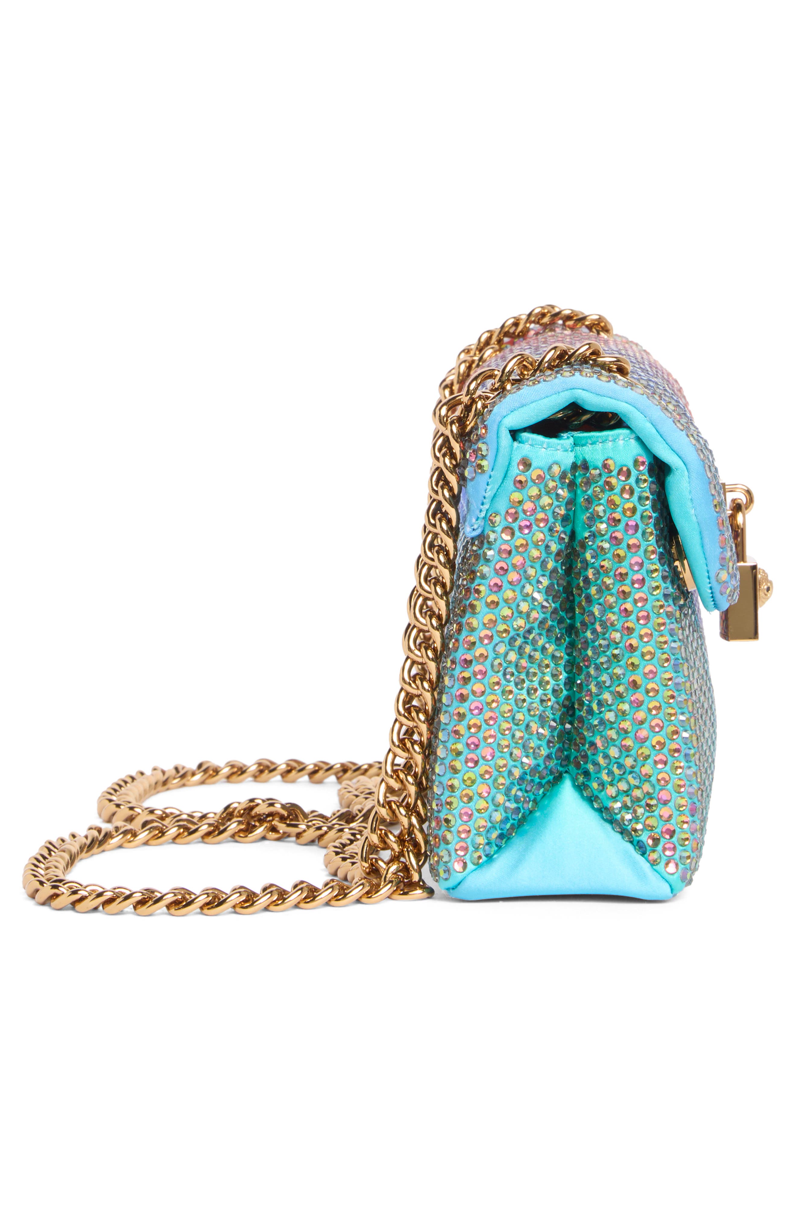 Kurt Geiger London Mini Brixton Fabric Crossbody Bag, Alternate, color, Purple Rainbow