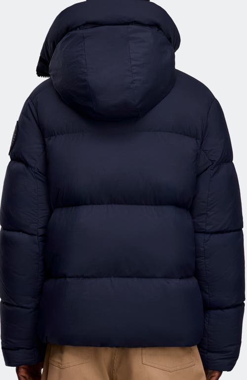 Canada Goose Crofton Water Resistant Packable 750 Fill Power Down Hooded Jacket In Blue
