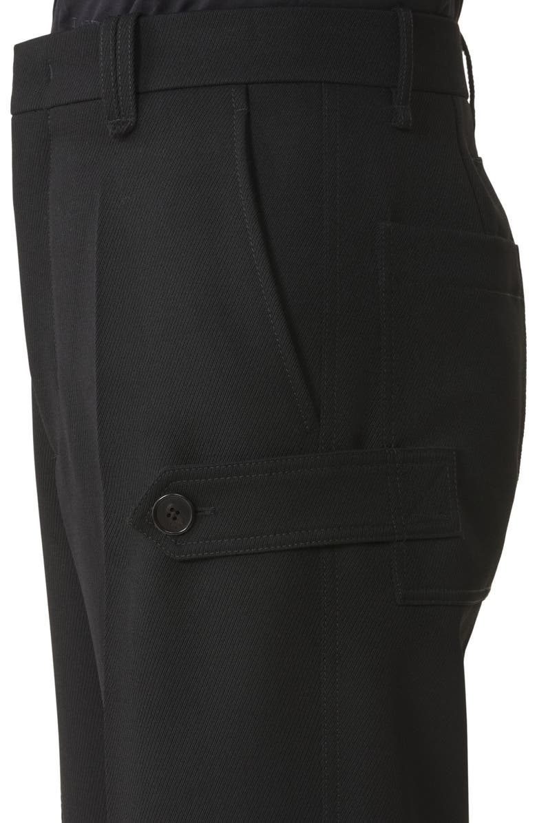 Lanvin Light Wool Chino Pants, Alternate, color, Black