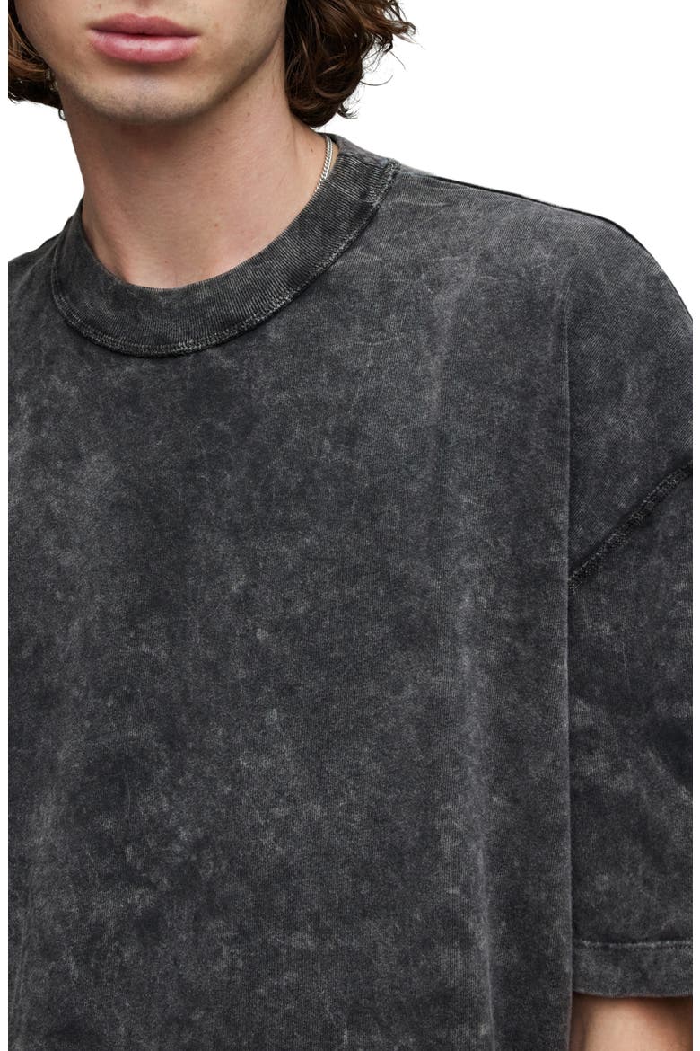 Roca Crewneck T-Shirt, Alternate, color, WASHED BLACK