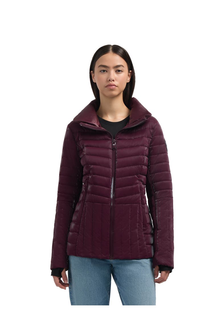 Aludra Channel Quilted Lightweight Puffer, Main, color, Mulberry