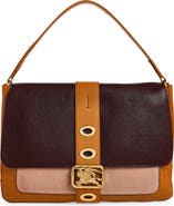 Burberry Medium Rider Colorblock Leather Top Handle Bag