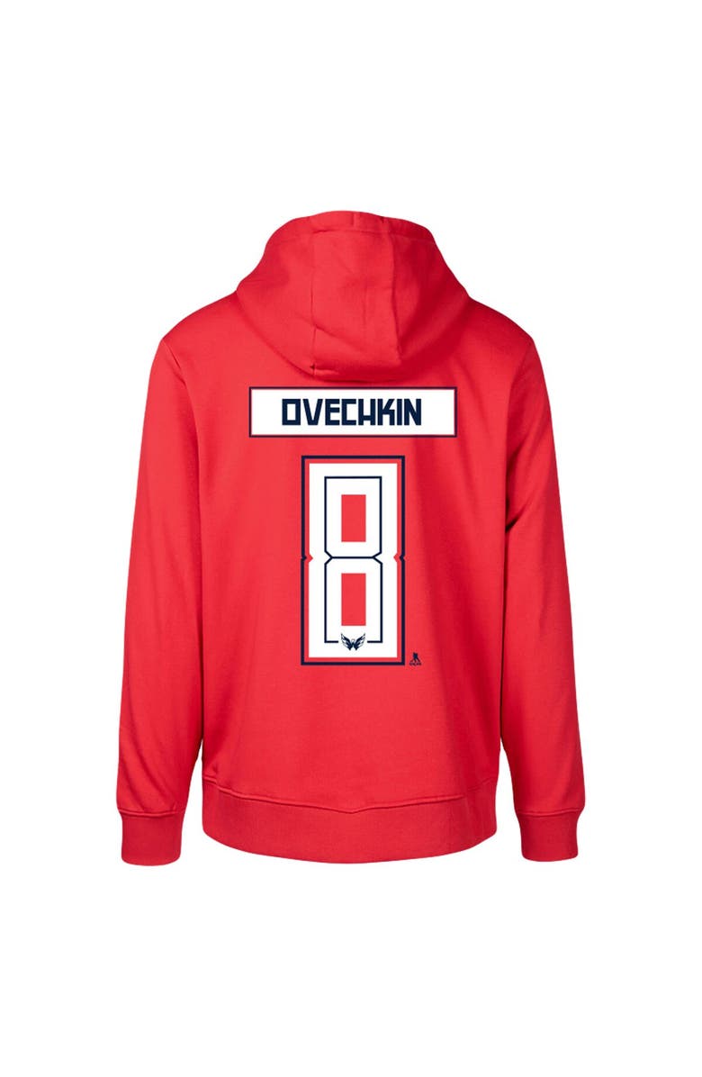 LEVELWEAR Men's Levelwear Alexander Ovechkin Red Washington Capitals Podium Name & Number Pullover Hoodie, Alternate, color, Red