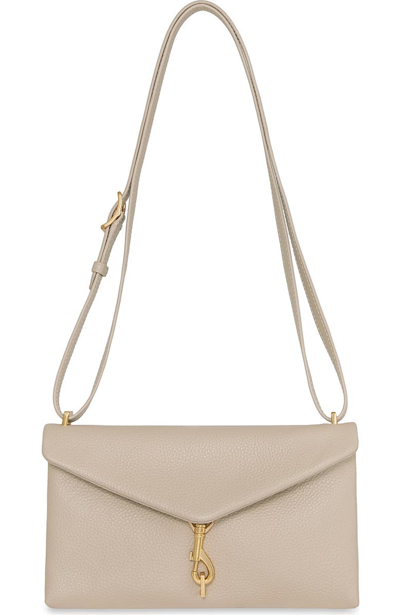 Rebecca Minkoff Megan Grained Leather East/West Crossbody Bag, Main, color, Stone