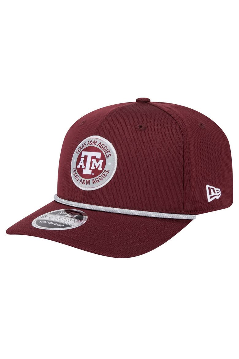 Men's New Era Maroon Texas A&M Aggies COOLERA 9SEVENTY Rope Stretch-Snap Hat, Alternate, color, Maroon
