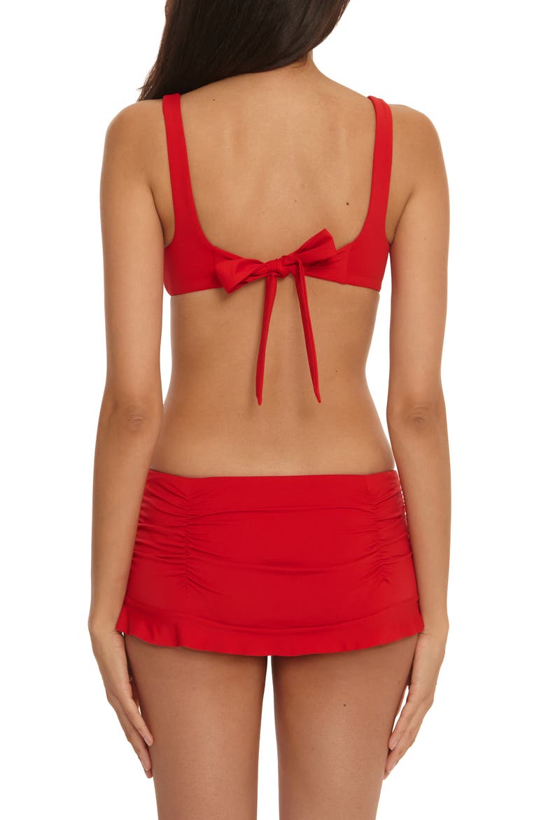 Color Code Bralette Bikini Top, Alternate, color, RUBY