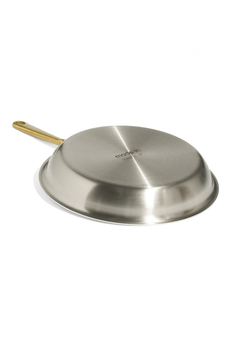 Stainless Clad 12-Inch Fry Pan, Alternate, color, STAINLESS
