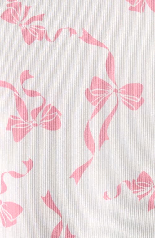 Ava & Yelly Kids' Print Long Sleeve Top & Shorts Set In Pink