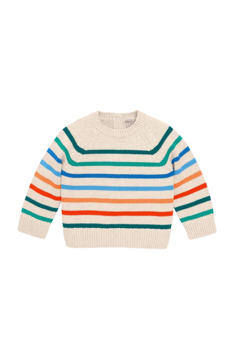 Primary Baby Crewneck Stripe Sweater, Main, color, 