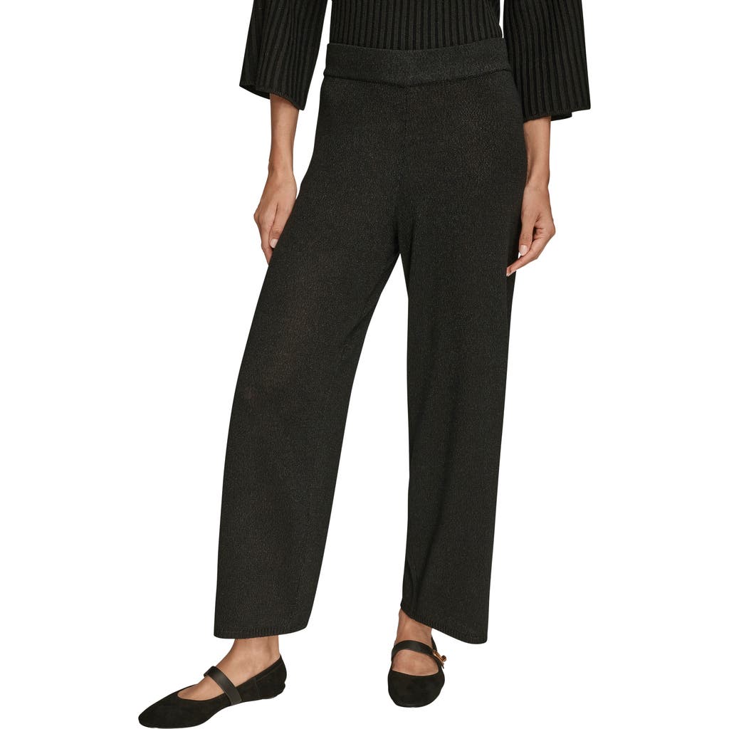 Donna Karan New York Ankle Wide Leg Sweater Pants In Green
