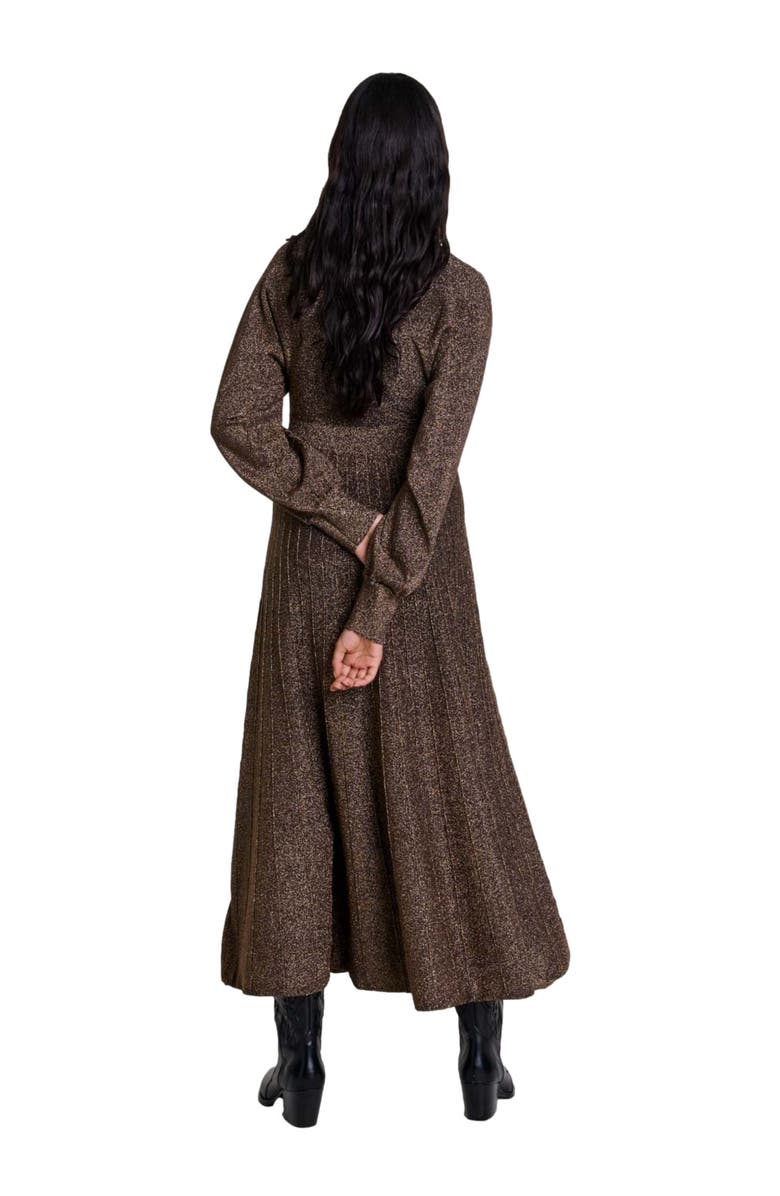 maje Shiny knit maxi dress, Alternate, color,