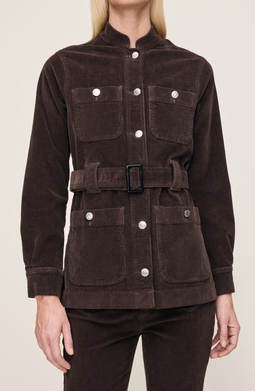 Dl1961 Stretch Cotton Corduroy Utility Jacket In Brown