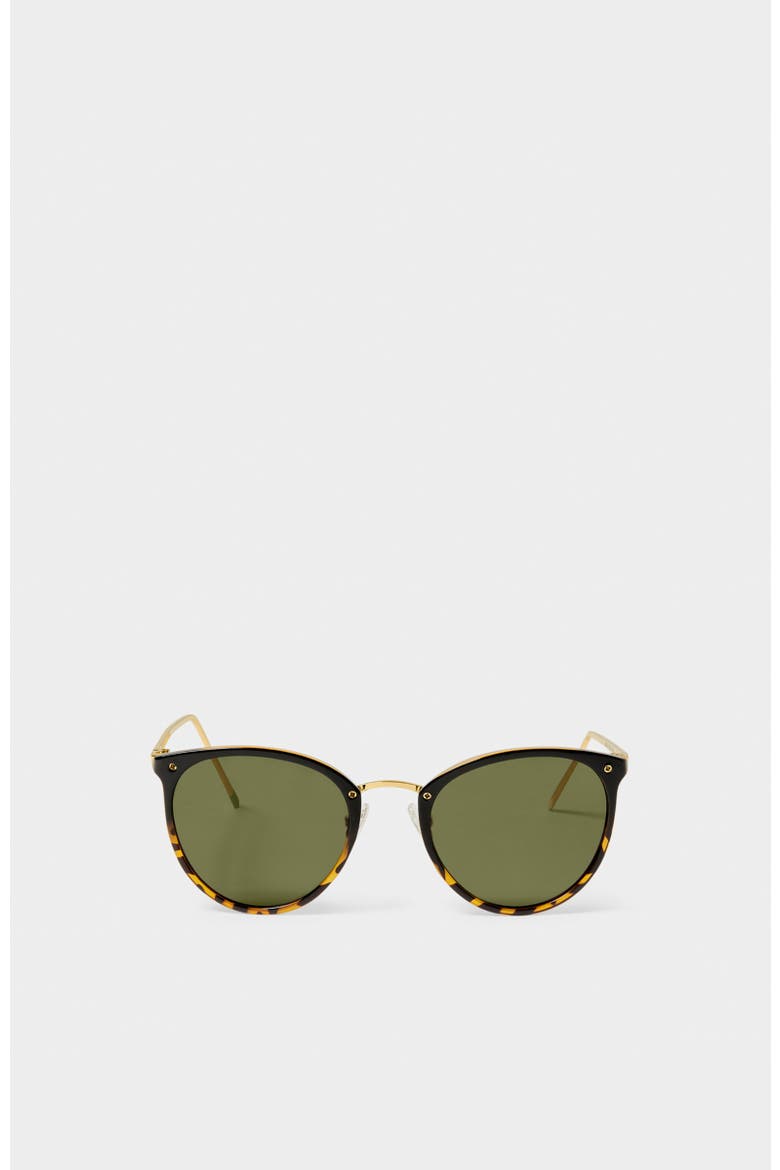 Santorini Sunglasses, Main, color, Gradient Black Tortoiseshell