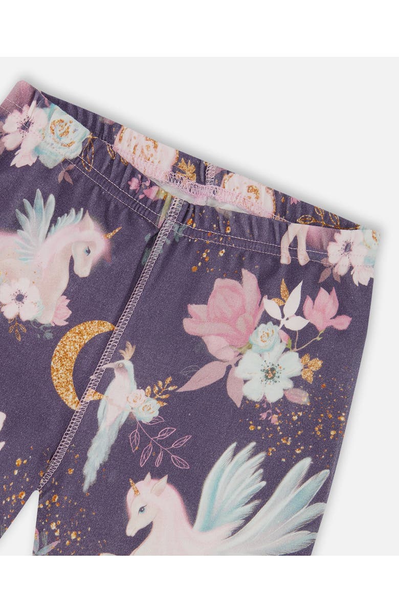 Deux par Deux Organic Cotton Two-Piece Pajamas, Alternate, color, Watercolor Unicorns