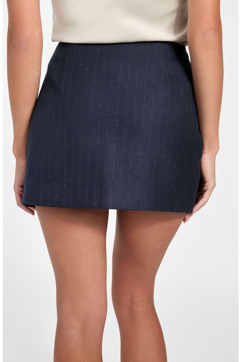 Zanita Pinstripe Miniskirt, Alternate, color, DARK BLUE