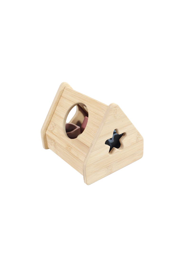 6pc Wood and Silicone Mushroom Toy Set, Alternate, color, Multicolor Brown