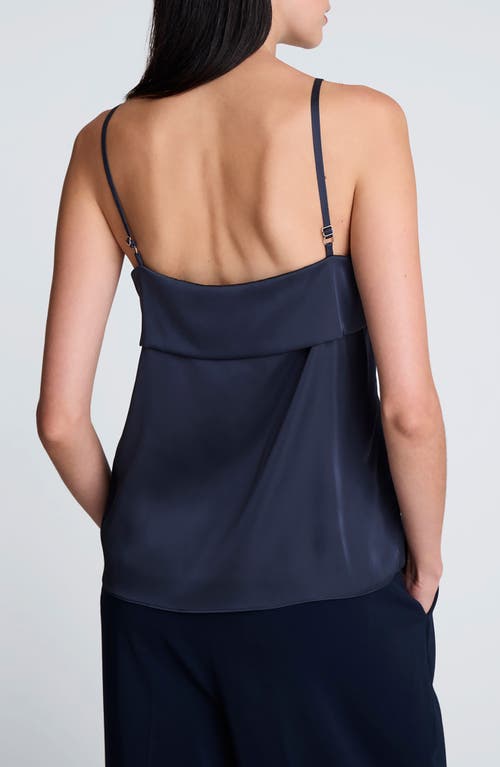 Kenneth Cole Foldover Cotton Camisole In Brown