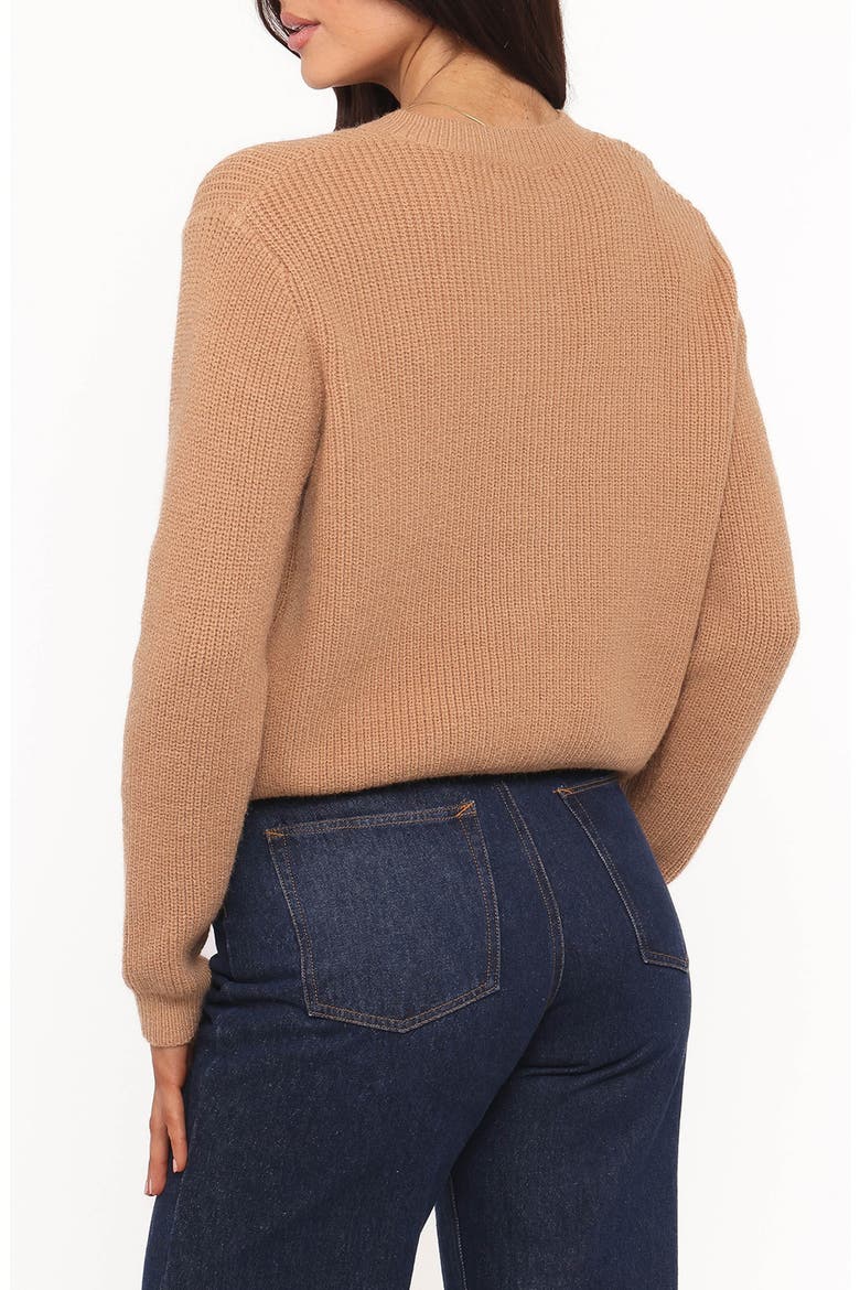 Jones Rosette Cardigan, Alternate, color, MOCHA