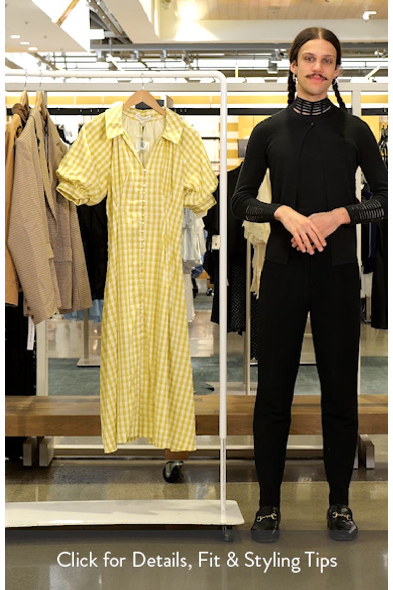 Gingham Puff Sleeve Seersucker Shirtdress video