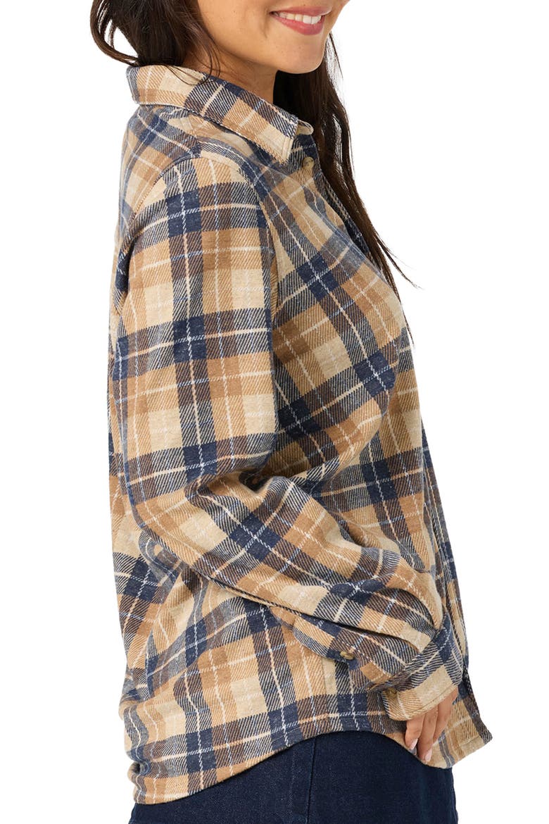 Jorgina Plaid Long Sleeve Knit Top, Alternate, color, WOODSHACK