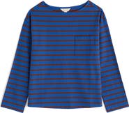 Seasalt Cornwall Beach Stripe Organic Cotton Boat Neck Top