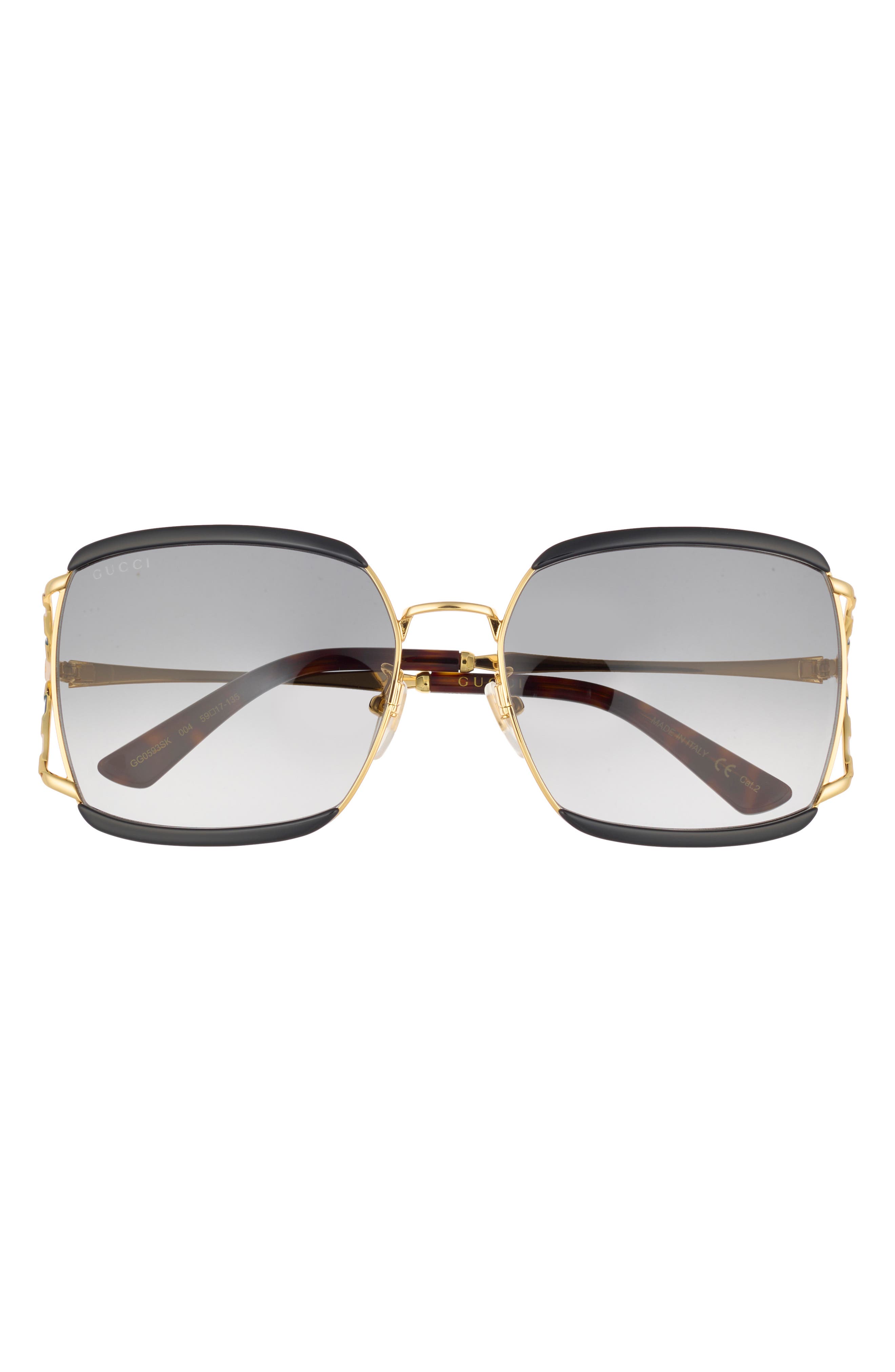 Gucci 59mm Gradient Rectangular Sunglasses