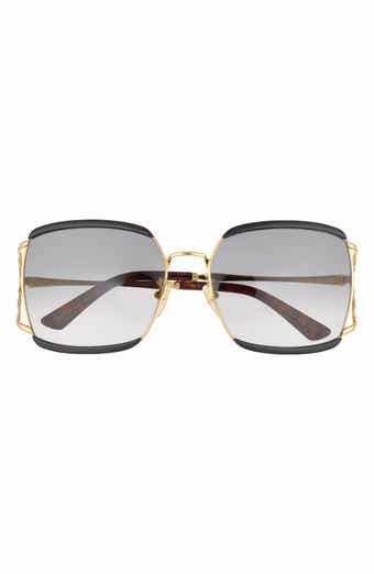Gucci 59mm Gradient Rectangular Sunglasses