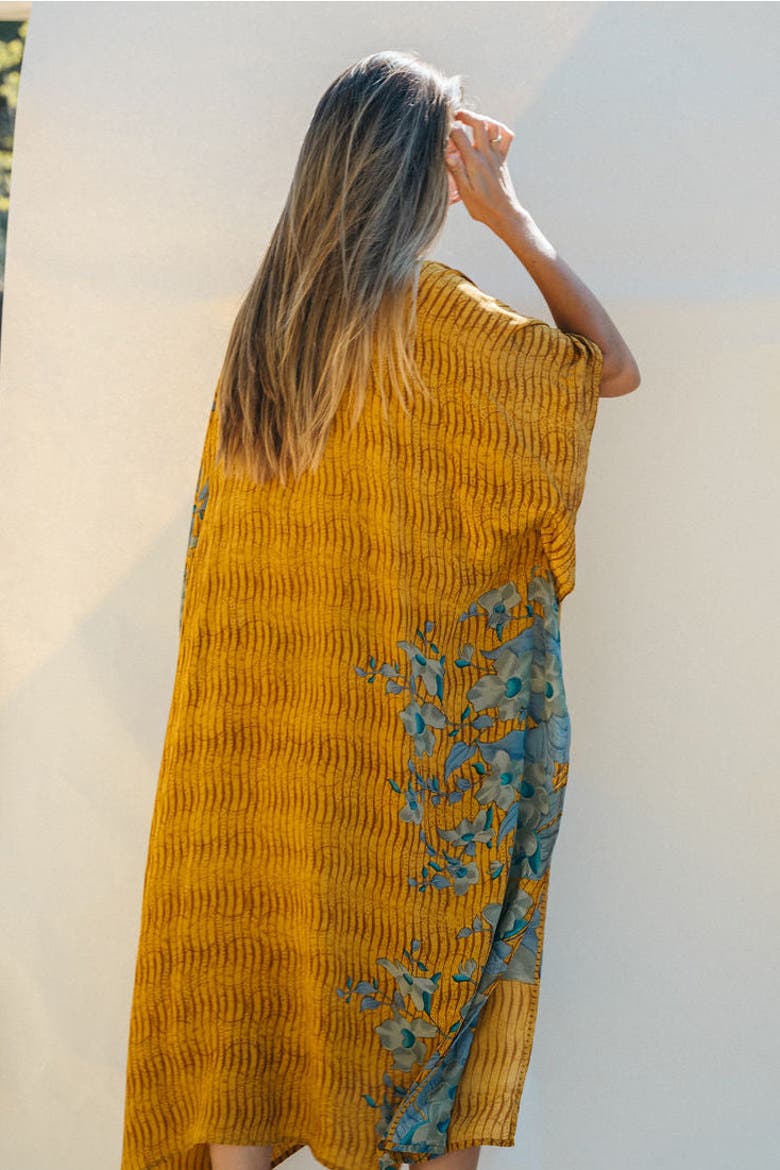 Long Caftan Rosie, Alternate, color, Yellow & Blue