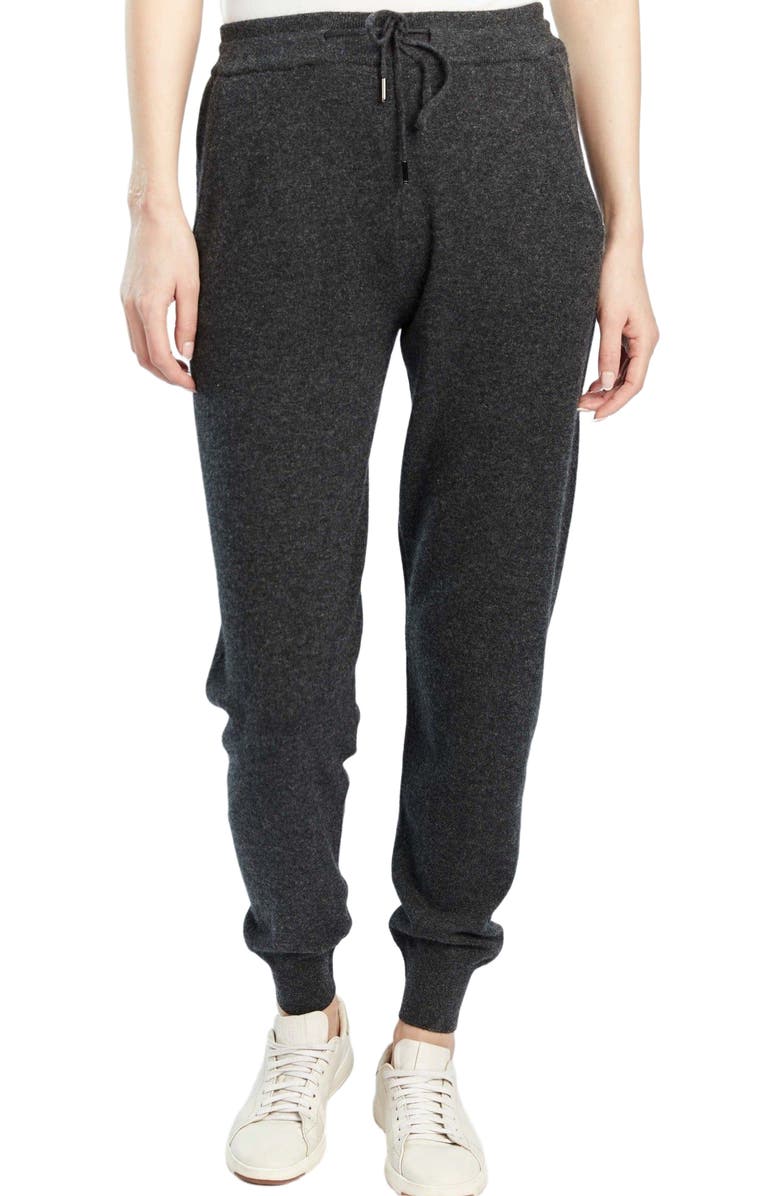 GOBI Mongolian Cashmere Cuffed Cashmere Jogger, Alternate, color, Charcoal
