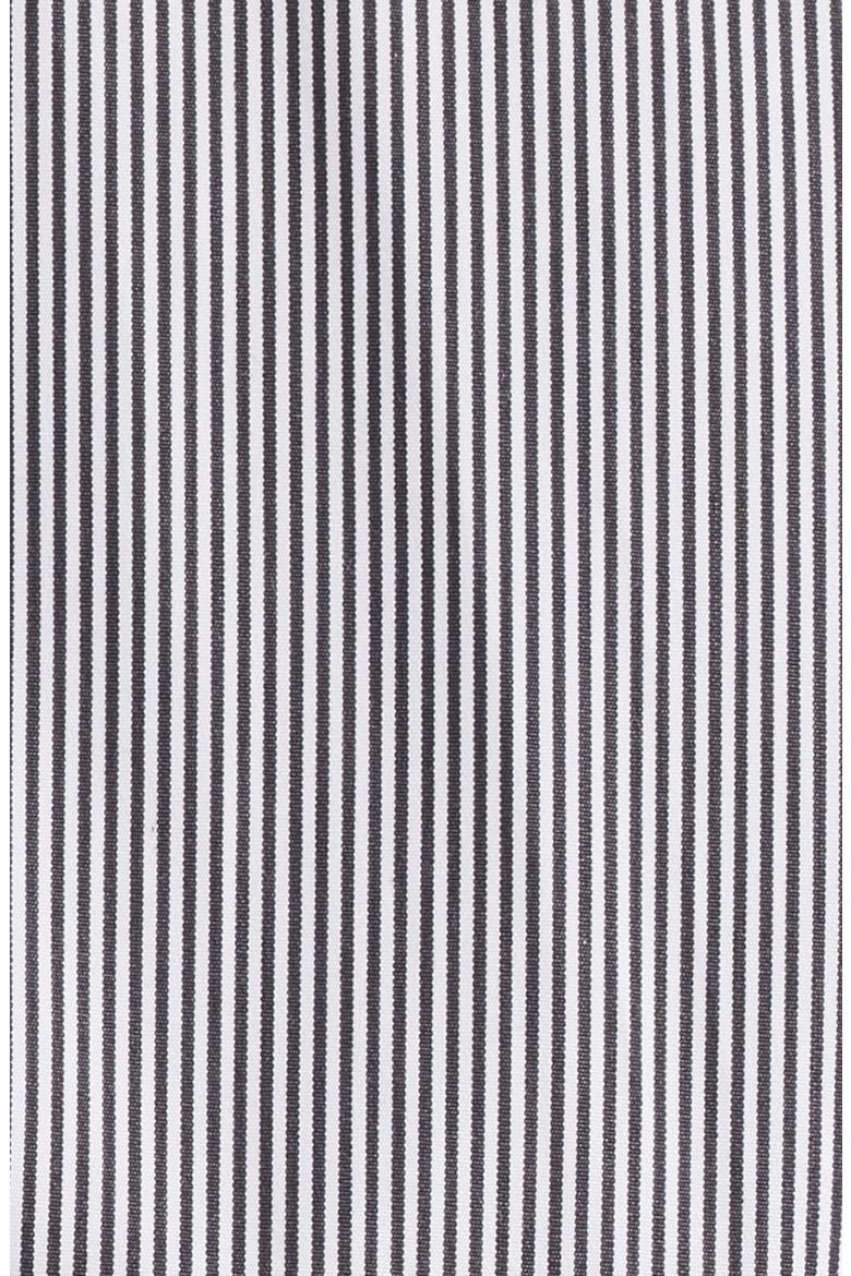 Modern Fit Stripe Cotton Poplin Dress Shirt, Alternate, color, BLACK