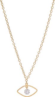 RIVKA FRIEDMAN Evil Eye CZ Charm Necklace