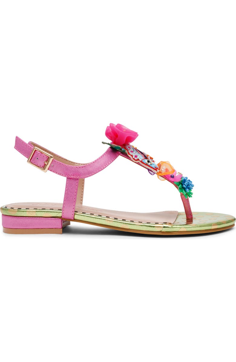 Betsey Johnson Murphee T-Strap Sandal, Alternate, color, Pink Multi